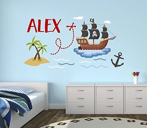 Vinilo Decorativo Pirata para Pared 127 cm x 66 cm miniatura 2