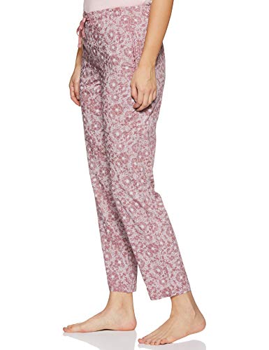 Image of Van Heusen Women's Printed Lounge Pants | Drawstrings & Side Pockets | Ultra Soft Fabric | Relaxed Fit | At home pyjamas | Everyday Comfort | Printed | Style 55306 | Available in Pack of 1 & 2