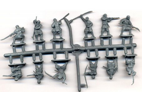 Figura Modelo Plástico Guerreros Japoneses 1/72 miniatura 3