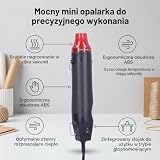 Mini pistolet na gorące powietrze, przenośny pistolet termiczny z dyszą ze stali nierdzewnej do rzemiosła - folia, wtyczka