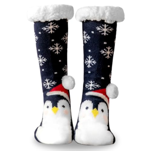 Noël Chaussettes,Chaussettes De Sol Antidérapantes En Polaire,Chaussette Chaude Cadeau Noel Adulte,Chaussette Polaire Femme Homme,Chaussettes Chaud Antidérapantes,Cadeau De Noël,Taille 35-42 (D)