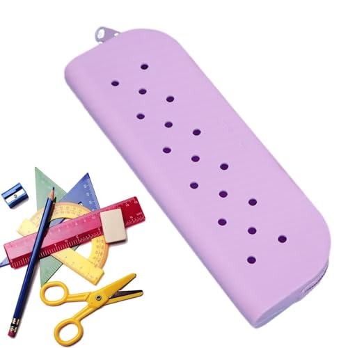 Estuche de silicona para lápices, soporte impermeable de gran capacidad con agujeros, suave para artículos de papelería, llaves, soporte para lápices para cosméticos, productos para el