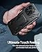 FNTCASE for iPhone 16 Pro-Max Case: Military Grade Drop Proof Protection Mobile Cover with Kickstand | Matte Textured Rugged Shockproof TPU | Protective Sturdy Phone Case - 6.9 inch Black
