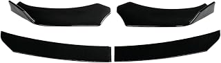 Front Bumper, Universal Front Bumper Lip Compatible for Dodge Charger Challenger SRT SXT RT W/Support Rod Side Spoiler Splitter Body Kit Car Accessories(Glossy Black)