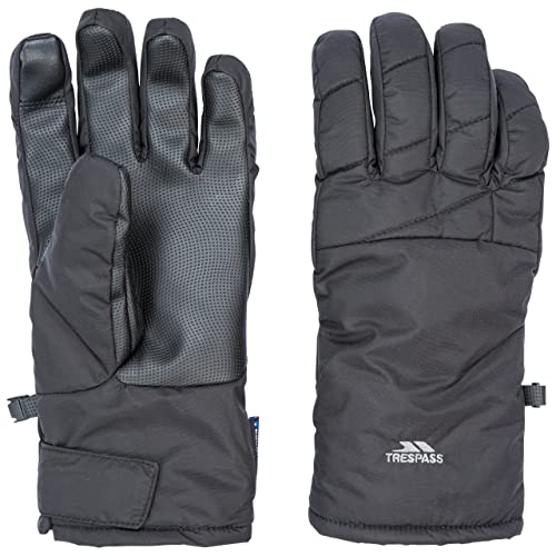 Trespass Kulfon Mens Womens Black Ski Snowboarding Gloves Waterproof Winter