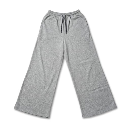 Image of Stylbase Women's Wide Leg Track Pants - Elastic Drawstring Waist - Soft Breathable Cotton Cambric Relaxed Fit Lounge & Travel Trousers for Women & Girls