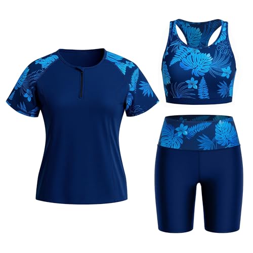 Maillot de bain séchage rapide et anti-UV Owntop ensemble 3 pièces femme
