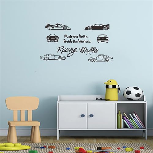 Vinilo decorativo adhesivo coche de carrera para pared
