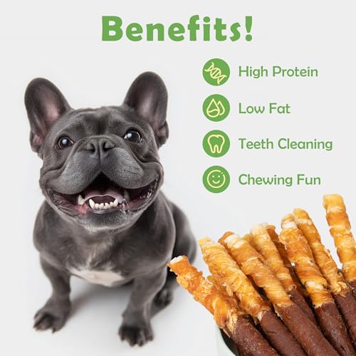 Image of MON2SUN Dog Treats, 5 Inch, Double Flavor Chicken & Liver Rawhide Sticks | 30 Count Pack, Double Flavor, Teeth Cleaning, Long-Lasting Chew, High-protein and Low-fat, Suitable for Small Dog