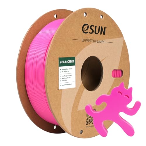 eSUN PLA+ Filament 1.75mm Lithophan 3D Drucker Filament PLA Plus Maßgenauigkeit +/- 0.03mm 1KG Spule (2.2 LBS) CMYK Filament für FDM 3D Drucker Pfirsich