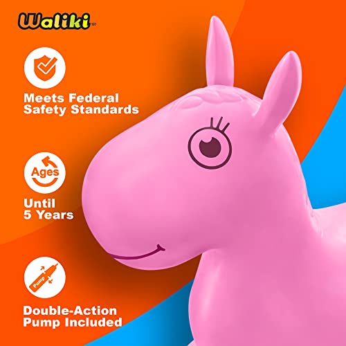 Waliki Hopping Horse Hopper | Johnny The Bouncy Horse | Jumping Horse For Toddlers | Yellow … (Pink) #TOP1