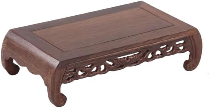 Bonsai Pedestal Vase Pedestal Stands Base Solid Wood Crafts Ornaments Flowerpot Buddha Statue Teapot Incense Burner Base Wooden Bracket Planter Stand Plant Holder