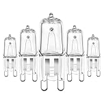 Comyan 5Pack G9 Halogen Bulbs 230V 33W (34W) 2800K Warm White 450lm Clear G9 Capsule Bulb Dimmable