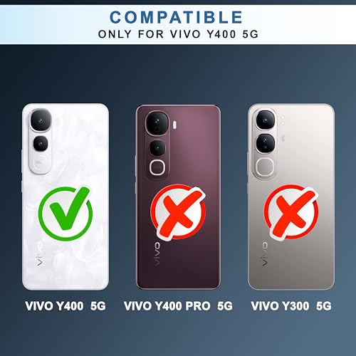 Image of CEDO Backcover for Vivo Y400 (5G) | Camera Protection Bump Shockproof Edge | Ultra Hybrid Transparent Acrylic Clear TPU+PC Hard Backcase Cover (Black)