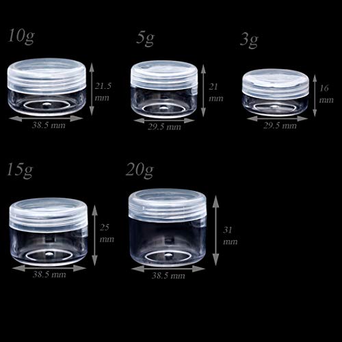 image for ZEJIA 10pcs Small Travel Containers, Clear Sample Containers with Scre