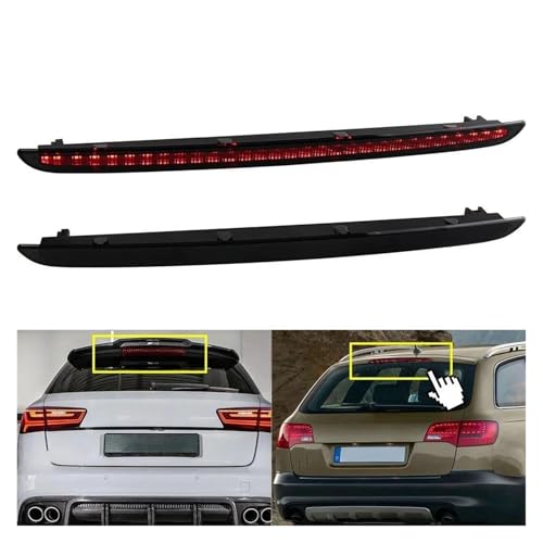 Troisième feu arrière à LED avec lentille rouge et boîtier étanche pour Audi A6 C6 4F