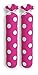My Boot Trees - Boot Shaper Stands for Closet Organization - Keeps Them Shaped Properly - Many Patterns to Choose from - 1 Pair (Hot Pink with Large White Polka Dots)