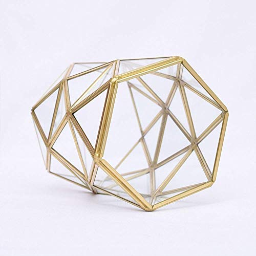 Boîtes à bijoux stéréoscopique en verre pour coiffeuse moderne - 4