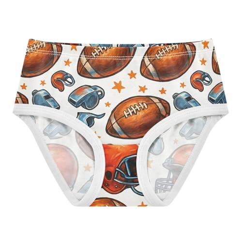 Joisal Flower Toddler Girls Underwear 2t Cotton Panties Little Girl Vintage American Footballs White Briefs Girls Undies