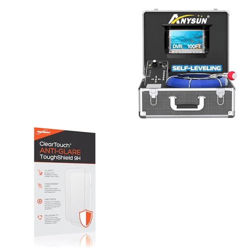 BoxWave Screen Protector Compatible with Anysun Sewer Camera Self-Leveling Pipe Snake Cam (7 in) - ClearTouch Anti-Glare ToughShield 9H (2-Pack), Anti-Glare 9H Tough Flexible Film Screen Protector