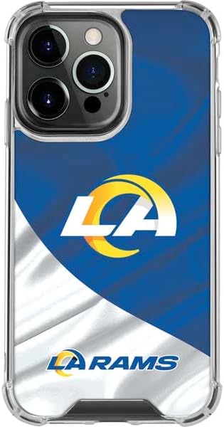 Skinit Clear Phone Case Compatible with iPhone 16 Pro - Officially Licensed NFL Los Angeles Rams Design