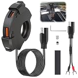 Caricabatteria USB Moto 48W(PD 30W+QC3.0 18W) Presa Impermeabile IP65 12V-24V Adattatore Ricarica Rapida 2Port per Telefono GPS Fotocamera Applicabile a Moto Scooter ATV per Viaggi Avventura