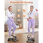 Niceday Mini Steppers for Exercise at Home, Stepper with Resistance Bands, Stepper with 300LBS Loading Capacity, Hydraulic Fitness Stepper with LCD Monitor Black - Image 2
