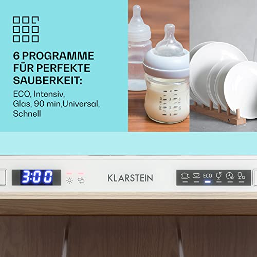 Klarstein Mini-Geschirrspüler mit 55 cm Breite für 6 Gedecke