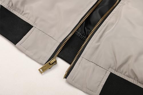 Image of Mywu Mens Bomber Jacket Slim Fit Casual Windproof Lightweight Jackets