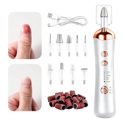 Taladro para uñas inalámbrico y portátil con kit recargable para manicura en casa
