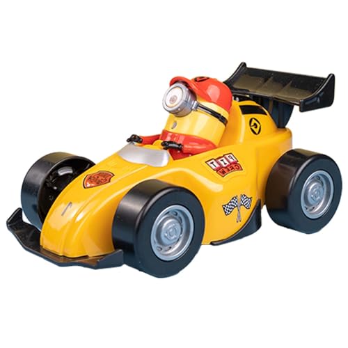 Minion Despicable Me 4 Spielzeug Minion Stuart Racer Spielzeug Auto Geschenk Kleinkinder Jungen und Mädchen Alter 3 4 5 6 7 8 Jahre Reibungskraftauto Zurückziehen Minion Actionfigur Party Geschenke