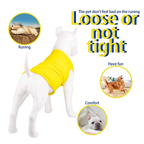 Hozz 6 Pieces Thin Dog Shirts Pullover Soft Puppy Small Dogs Durable Polyester Cute Sleeveless Clothes No Shrink M #TOP4