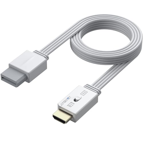 Image of AUTOUTLET Wii to HDMI Converter, with 4:3 /16:9 Aspect Ratio Switch, 1080P Wii HDMI Adapter Supports All Wii Display Modes, Compatible with Nintendo Wii, Wii U for Full HD TV, Monitor