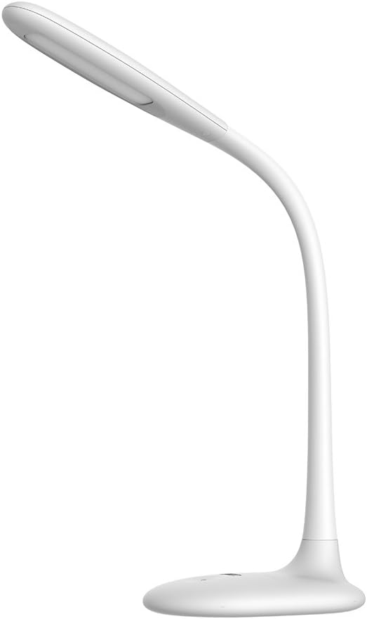 ToJane Small Table Lamps for Bedroom, LED Desk Lamp with USB Port, Gooseneck Office/Reading White La