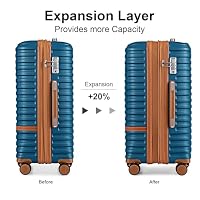 Joyway Luggage Set 7 Piece Suitcase Sets with Spinner Wheel,Hardside Expandable Travel Laggage with TSA Lock(18/20/24/28 Blue) — image 3
