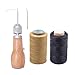 Produktbild KA MAI KA Lederahle, Handnähmaschine Nähahle Stitcher, Hand Reparatursatz Werkzeug mit 2 Rollen Leder Wachsfaden