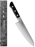 MASAMOTO AT Japanese Yo Deba Knife 9.5' (240mm) Made in JAPAN, Heavy Duty Double Bevel Deba Knife for Frozen Meat, Hard Food, Sharp Japanese Stainless Steel Blade, Full Tang Pakkawood Handle, Black