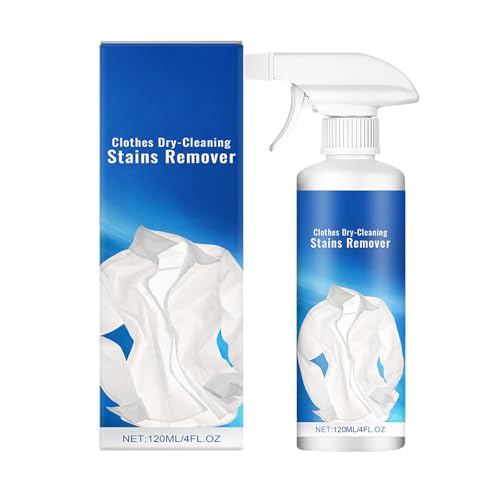 Active Enzyme Laundry Stain Remover 120ml, Powerful Liquid Formula for Oil, Blood, Wine, Coffee Stains, No-Scrub Fabric Cleaner, Works in Cold Water, Safe for Colours & Delicates