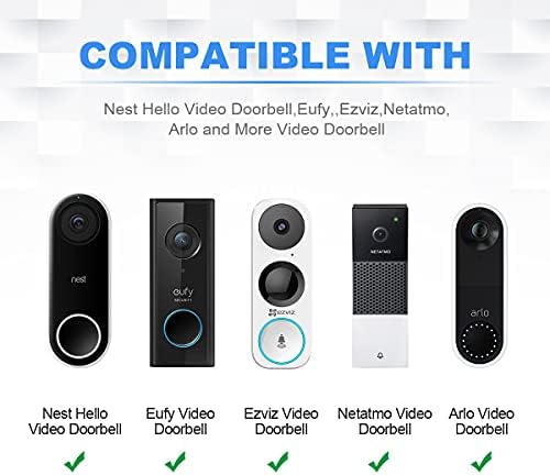 Power Supply for Nest Video Doorbell,AIEVE Power Adapter 18V Doorbell Transformer Compatible with Nest Hello Video Doorbell, Arlo and more 18V Video Doorbell (5m/16ft)