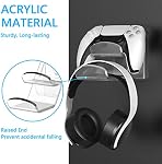 Geekria Wall Mount Controller Holder, Acrylic Headphone & Gamepad Stand, Dual Storage Gaming Hook, Wall Mounted Headset Hanger for PS5 PS4 Xbox Controllers, Space Saving Organizer