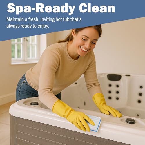 AQUAVERITY Hot Tub Cleaner Sponges – 5-Pack Spa Cleaning Accessories for Hot Tubs, Swimming Pools, Ice Baths & Paddling Pools – Durable, Reusable Pool Cleaning Sponges - Pool Dirt & Grime Remover - Thumbnail 6
