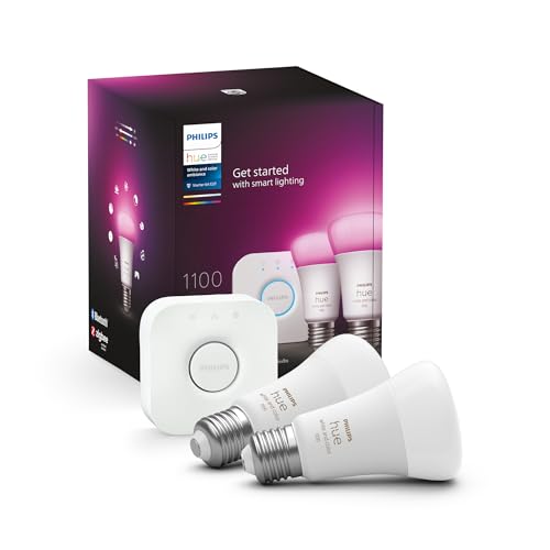 Philips Hue and Color Ambiance Kit de démarrage 2 ampoules E27 Bluetooth fonctionne avec Alexa Google et Homekit - vue 6