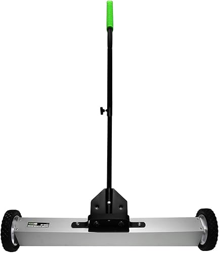 Grip Barredora magnética de piso de 36 pulgadas con ruedas y liberación, capacidad de 50 libras, mango extensible de 35-1/2 a 50 pulgadas, fácil