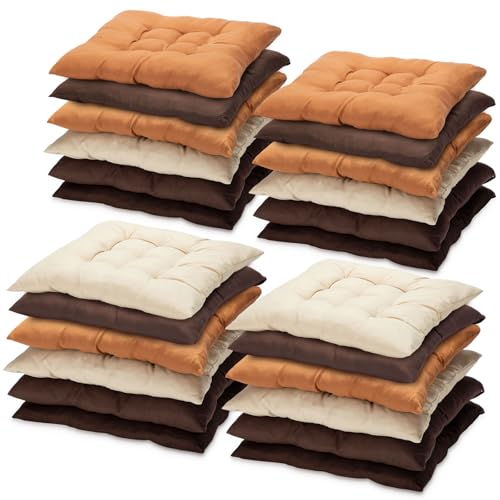 24 Pcs Bulk Floor Pillows Cushion for Kids Classroom,Coffee Color,Square