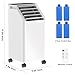 3-IN-1 Windowless Portable Air Conditioner, Evaporative Air Cooler with 90° Oscillation, 3 Speeds, Remote, 1 Gal Water Tank, 4 Ice Packs, Timer, Fast Cooling Fan for Indoor (sapphire blue, 1 Gal)