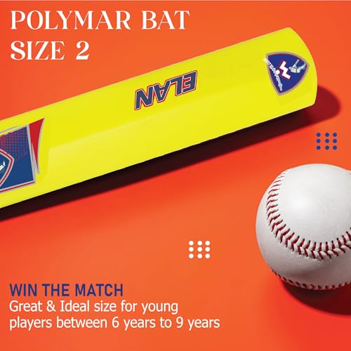 Image of Elan Polymer Cricket Bat, Size 2, Kids Sports Equipment