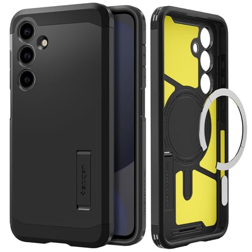 Image of Spigen for Galaxy S24 FE Case, Tough Armor MagFit [Kickstand] [Compatible with MagSafe] [Military-Grade Protection] - Black