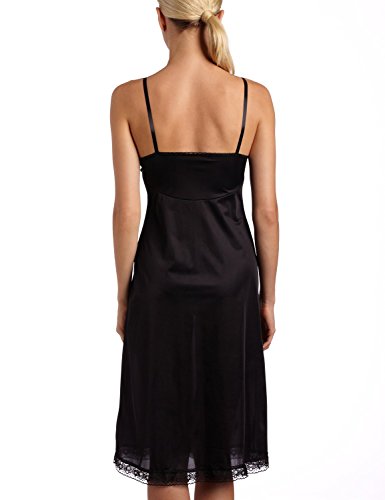 10103 34 26 Black Vanity Fair Lace Trimmed Full Slip #TOP1