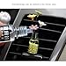 Generic Set of 2 Cute Mini Bunny and Daisy Flower Vase Car Rearview Mirror Ornaments Funny Dashboard Decorations Kawaii Car Interior Accessories for Women Gifts