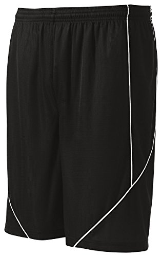 Sport-Tek Men's Posicharge Mesh Reversible Spliced Short L Black #TOP15